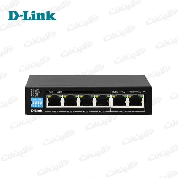 سوئیچ 6 پورت دی لینک مدل D-LINK DGS-F1006P-E