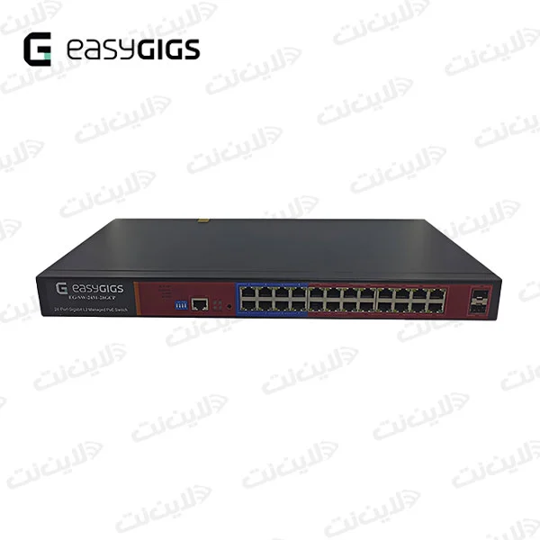 سوئیچ 24 پورت POE لایه 2 ایزی گیگز مدل Easy Gigs EG-SW-2451-28GCP