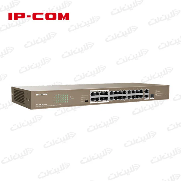 سوئیچ شبکه آی پی کام مدل IP-COM F1126P-24-250W