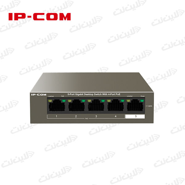 سوئیچ 4 پورت POE آی پی کام مدل IP-COM G1105P-4-63W