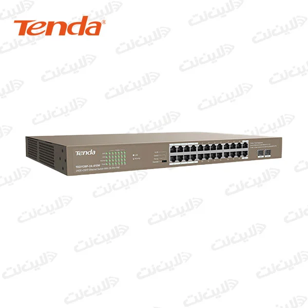 سوییچ شبکه POE برند تندا مدل Tenda TEG1126P-24-410W