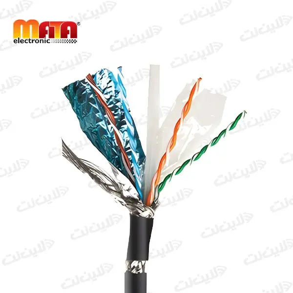 کابل شبکه 305 متری Cat6 SFTP Outdoor Single layer PE متا الکترونیک Mata electronic لاین نت