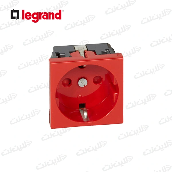 پریز برق ارت دار قرمز لگراند Legrand