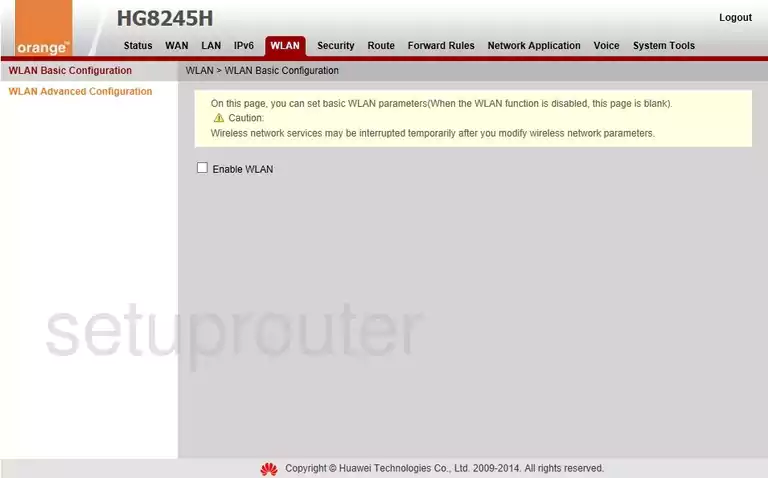 تنظیم وایفای در مودم Huawei HG8245H